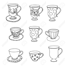 dessin de tasses de thé - Un club de thé à Saint Jacques ?